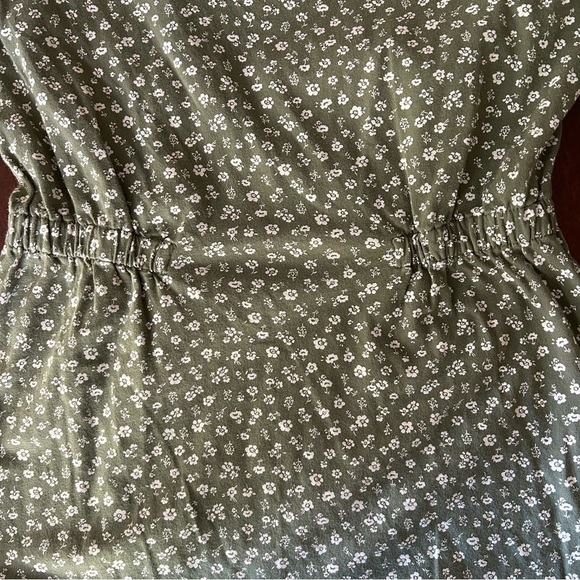 Old Navy | Cotton Olive Green Floral Dress - Picture 6 of 6